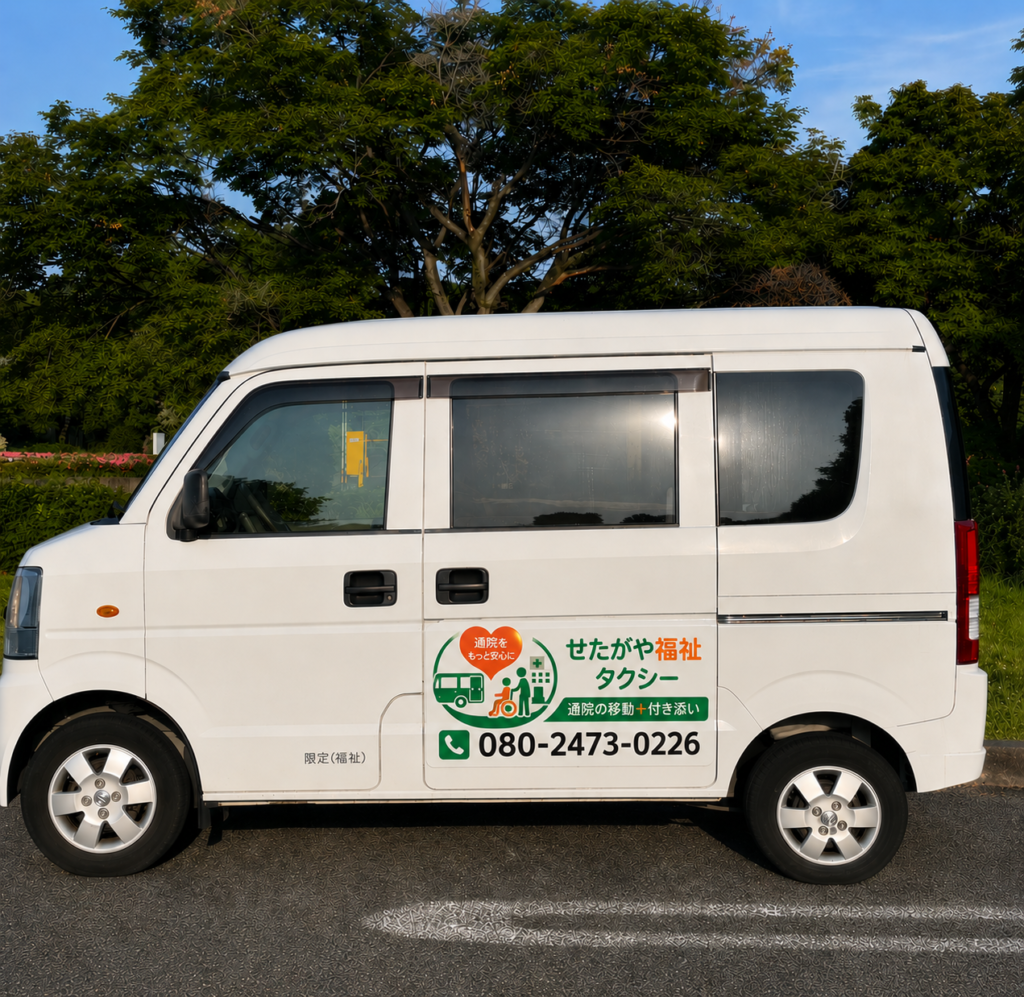 通院付き添いサービス専門　せたがや福祉タクシーの新車両